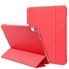 For iPad mini 6 3-Fold Holder Shockproof Leather Smart Tablet Case(Red) - 1