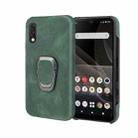 For Sony Xperia Ace II Ring Holder PU Phone Case(Dark Green) - 1