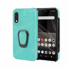 For Sony Xperia Ace II Ring Holder PU Phone Case(Mint Green) - 1