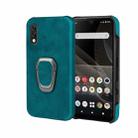 For Sony Xperia Ace II Ring Holder PU Phone Case(Cyan) - 1