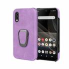 For Sony Xperia Ace II Ring Holder PU Phone Case(Purple) - 1