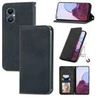 For OnePlus Nord N20 5G Retro Skin Feel Magnetic Leather Case(Black) - 1