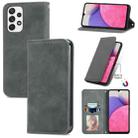 For Samsung Galaxy A33 5G Retro Skin Feel Magnetic Leather Case(Grey) - 1