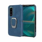 For Sony Xperia 5 III Ring Holder PU Phone Case(Blue) - 1