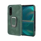 For Sony Xperia 5 III Ring Holder PU Phone Case(Dark green) - 1