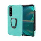 For Sony Xperia 5 III Ring Holder PU Phone Case(Mint Green) - 1