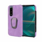 For Sony Xperia 5 III Ring Holder PU Phone Case(Purple) - 1