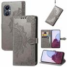 For OnePlus Nord N20 5G Mandala Flower Embossed Leather Case(Grey) - 1