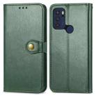 For Motorola Moto G60s Solid Color Leather Buckle Phone Case(Green) - 2