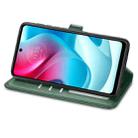 For Motorola Moto G60s Solid Color Leather Buckle Phone Case(Green) - 4