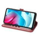 For Motorola Moto G60s Solid Color Leather Buckle Phone Case(Red) - 4