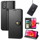 For Motorola Moto G Power 2022 Solid Color Leather Buckle Phone Case(Black) - 1