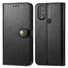 For Motorola Moto G Power 2022 Solid Color Leather Buckle Phone Case(Black) - 2