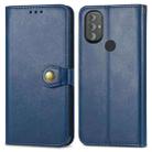 For Motorola Moto G Power 2022 Solid Color Leather Buckle Phone Case(Blue) - 2
