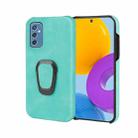 Ring Holder PU Phone Case For Samsung Galaxy M52 5G(Mint Green) - 1