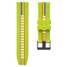 For Huawei Watch GT Runner Rainbow Silicone Watch Band (Limes) - 1