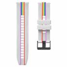 For Huawei Watch GT3 46mm Rainbow Silicone Watch Band (White) - 1