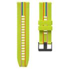 For Huawei Watch GT3 46mm Rainbow Silicone Watch Band (Limes) - 1