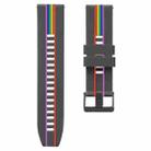 For Huawei Watch 3 Rainbow Silicone Watch Band (Grey) - 1