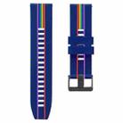 For Huawe Watch GT 2 46mm Rainbow Silicone Watch Band (Blue) - 1