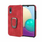 Ring Holder PU Phone Case For Samsung Galaxy A02 / M02(Red) - 1