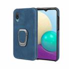 Ring Holder PU Phone Case For Samsung Galaxy A02 / M02(Blue) - 1