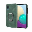 Ring Holder PU Phone Case For Samsung Galaxy A02 / M02(Dark Green) - 1