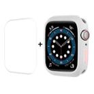 ENKAY  TPU Case  + Full Coverage PET Screen Protector For Apple Watch Series 8 / 7 41mm(White) - 1