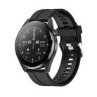 T3 IP68 1.36 inch Silicone Watchband Color Screen Smart Watch(Black) - 1