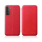 For Samsung Galaxy S22+ 5G Retro Texture Magnetic Leather Case(Red) - 1