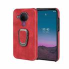 For Nokia 5.4 Ring Holder PU Phone Case(Red) - 1
