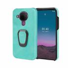 For Nokia 5.4 Ring Holder PU Phone Case(Mint Green) - 1