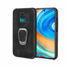 Ring Holder PU Phone Case For Xiaomi Redmi Note 9 Pro / Note 9S / Note 9 Pro Max / Poco M2 Pro(Black) - 1