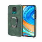 Ring Holder PU Phone Case For Xiaomi Redmi Note 9 Pro / Note 9S / Note 9 Pro Max / Poco M2 Pro(Dark Green) - 1