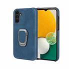 Ring Holder PU Phone Case For Samsung Galaxy A13 4G(Blue) - 1