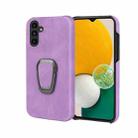 Ring Holder PU Phone Case For Samsung Galaxy A13 4G(Purple) - 1