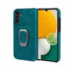 Ring Holder PU Phone Case For Samsung Galaxy A13 5G(Cyan) - 1