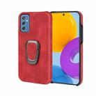 Ring Holder PU Phone Case For Samsung Galaxy M52 5G(Red) - 1