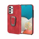 Ring Holder PU Phone Case For Samsung Galaxy A53 5G(Red) - 1