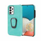 Ring Holder PU Phone Case For Samsung Galaxy A53 5G(Mint Green) - 1