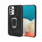 Ring Holder PU Phone Case For Samsung Galaxy A52 5G / 4G(Black) - 1