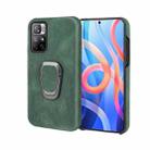 Ring Holder PU Phone Case For Xiaomi Redmi Note 11 4G(Dark Green) - 1