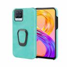 Ring Holder PU Phone Case For OPPO Realme 8 / 8 Pro(Mint Green) - 1