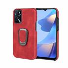 Ring Holder PU Phone Case For OPPO A16 / A16S / A54S(Red) - 1