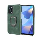 Ring Holder PU Phone Case For OPPO A16 / A16S / A54S(Dark Green) - 1