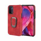 Ring Holder PU Phone Case For OPPO A54 5G / A93 5G / A74 5G(Red) - 1