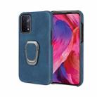 Ring Holder PU Phone Case For OPPO A54 5G / A93 5G / A74 5G(Blue) - 1