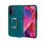 Ring Holder PU Phone Case For OPPO A54 5G / A93 5G / A74 5G(Cyan) - 1