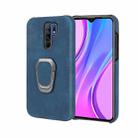 Ring Holder PU Phone Case For Xiaomi Redmi 9 / Redmi 9 Prime / Poco M2(Blue) - 1