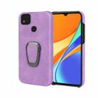 Ring Holder PU Phone Case For Xiaomi Redmi 9C / Redmi 9 India / Redmi 9C NFC / Poco C3(Purple) - 1